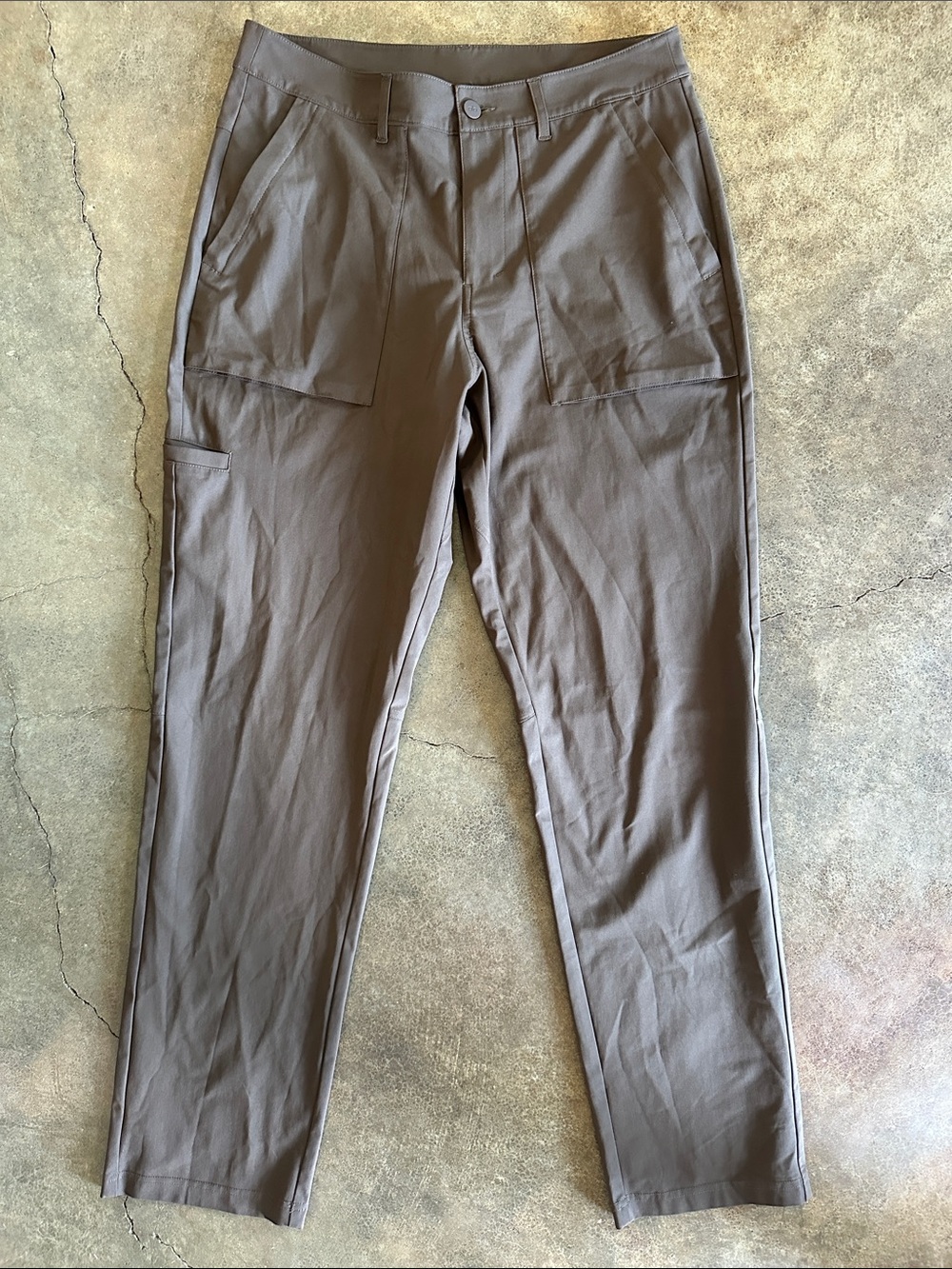ALO Espresso Block Men's Brown Cargo Pants with Utility Pockets